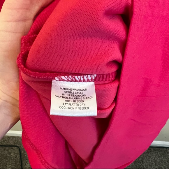 Red V Neck Long Sleeve Dress New With Tags - Picture 7 of 8